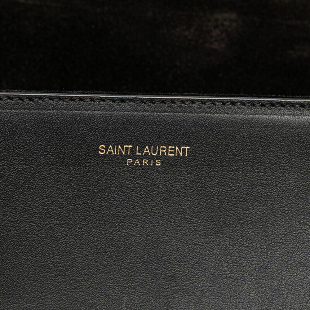 Saint Laurent Y Line Clutch Bag Black Leather - Picture 9 of 9